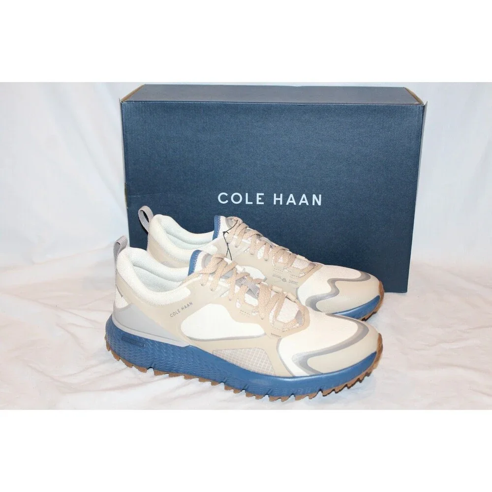 Cole Haan Zerogrand Overtake II Men’s Golf Shoe Ivory Blue NEW SZ 12